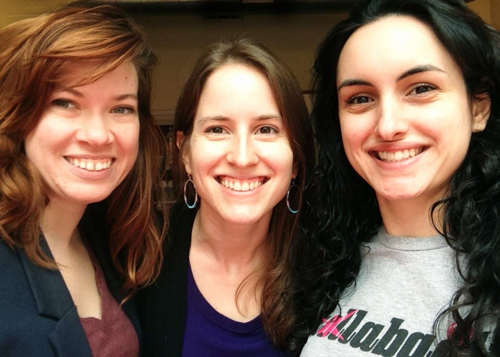 Left to right: Erin Filson, Anna Kegler, and Rochelle Keyhan.