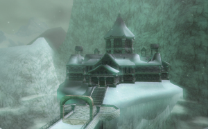 Snowpeak Mansion from Snowpeak Ruins in The Legend of Zelda: Twilight Princess