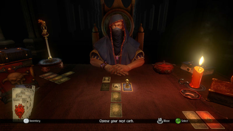 Screenshot from Hand of Fate. Screen capture by Joel Wallick.